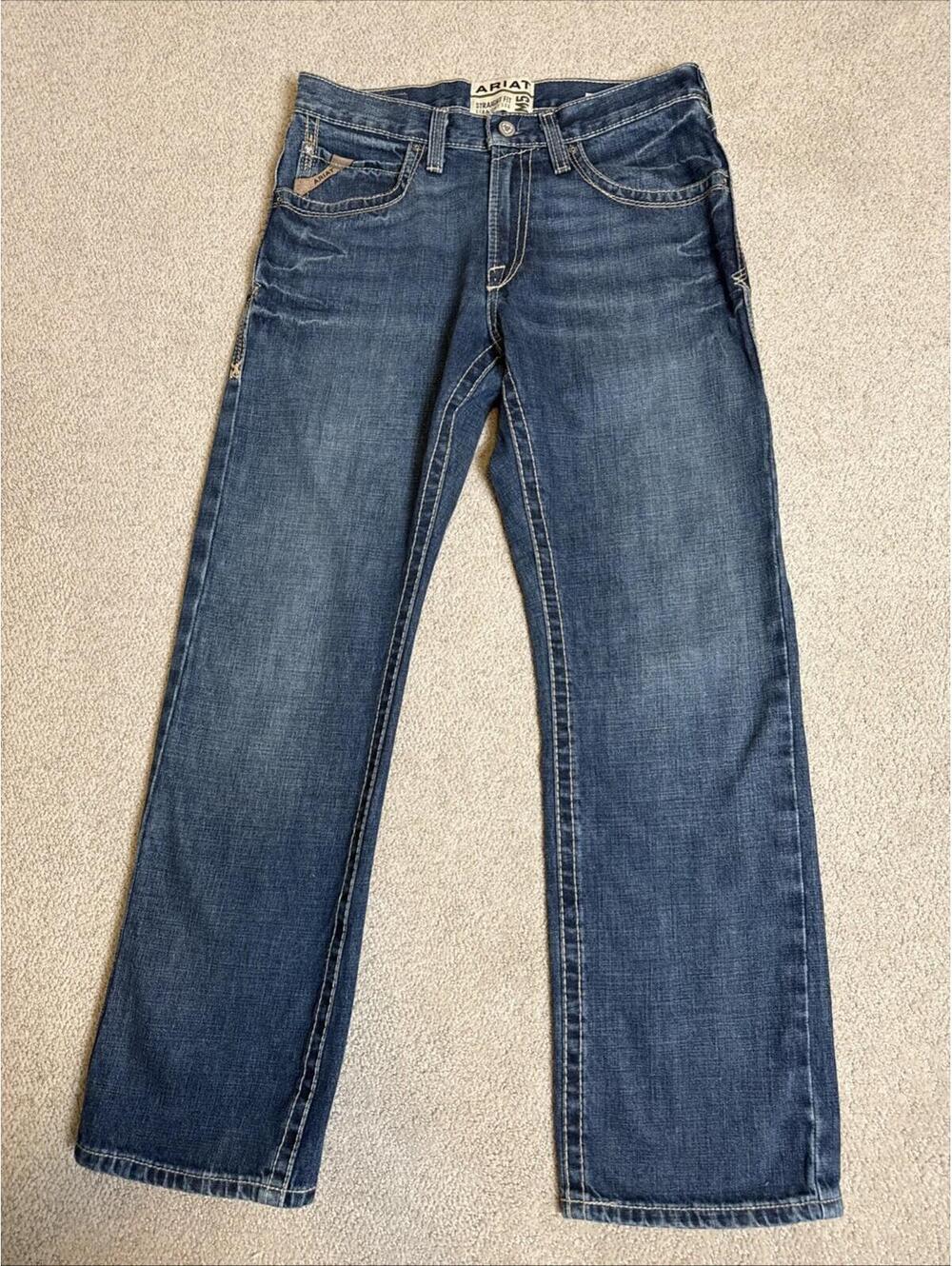 Ariat M5 Gulch Boundary Straight Fit Straight Leg Blue Jeans Men's 32x32 EUC
